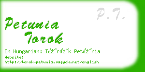 petunia torok business card